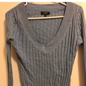 Express V neck periwinkle sweater M